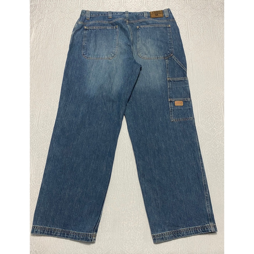 Vintage‎ Chaps Ralph Lauren Men's Carpenter Jeans Blue Denim Straight Fit 40x32